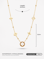 Golden Fleur Charm Necklace