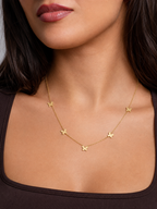 Golden Flutter Butterfly Charm Necklace