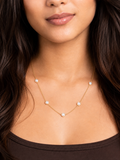 Golden Grace Five-Pearl Necklace