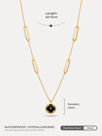 Midnight Onyx Link Pendant Necklace