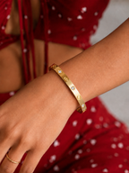 Luxe Crystal Screw Gold Bangle
