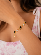 Midnight Butterfly Charm Bracelet