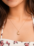 Golden Crescent Moon Necklace