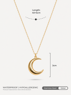 Golden Crescent Moon Necklace